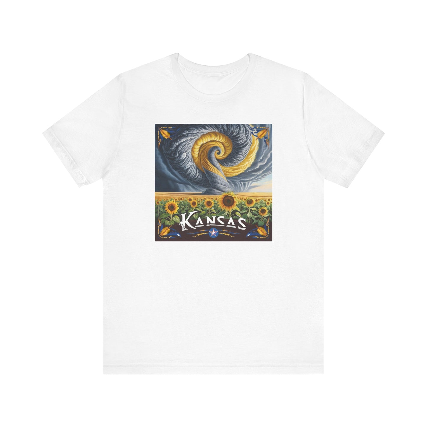 Kansas Sunflower Graphic Unisex Short Sleeve T-Shirt