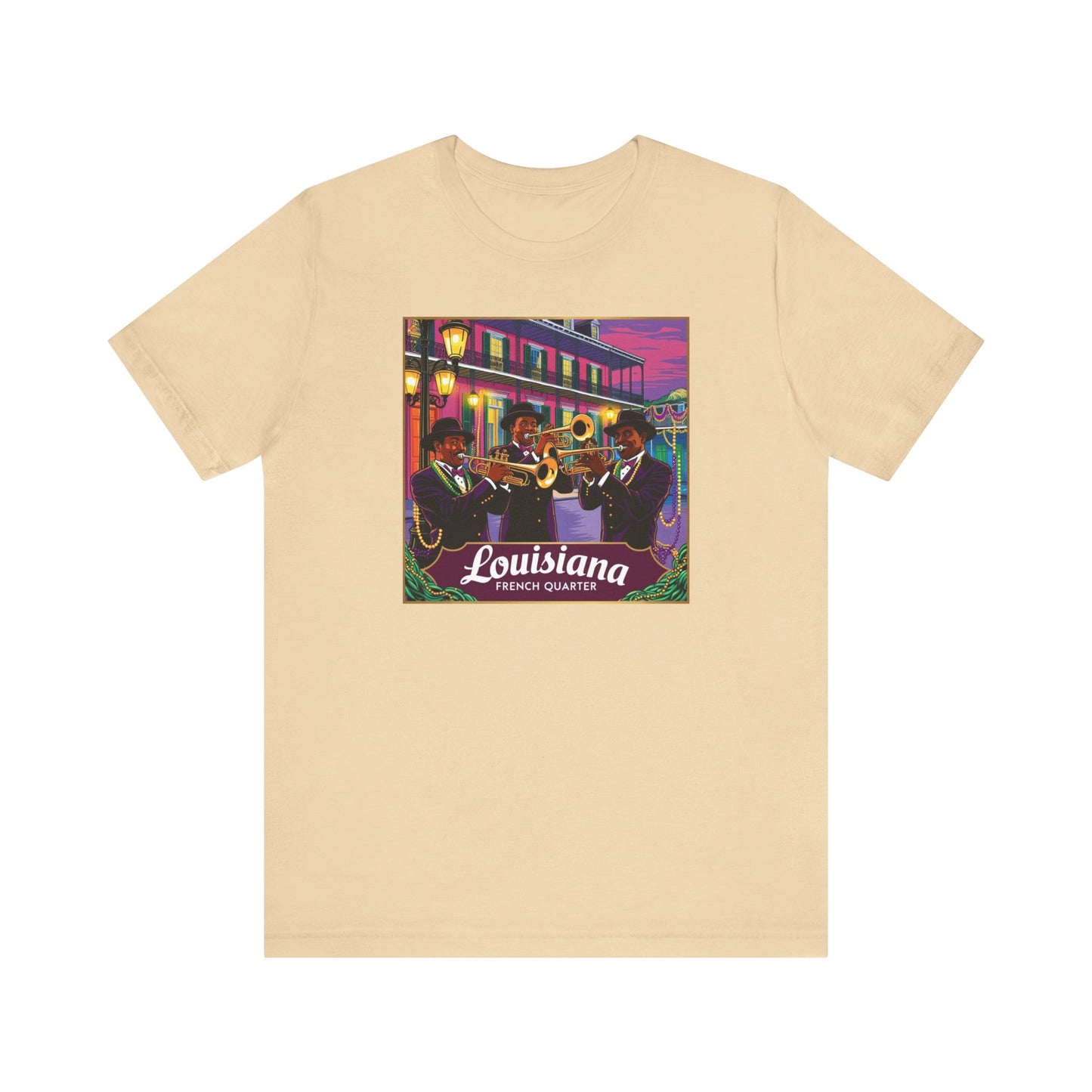 Louisiana French Quarter Graphic Tee for Music Lovers
