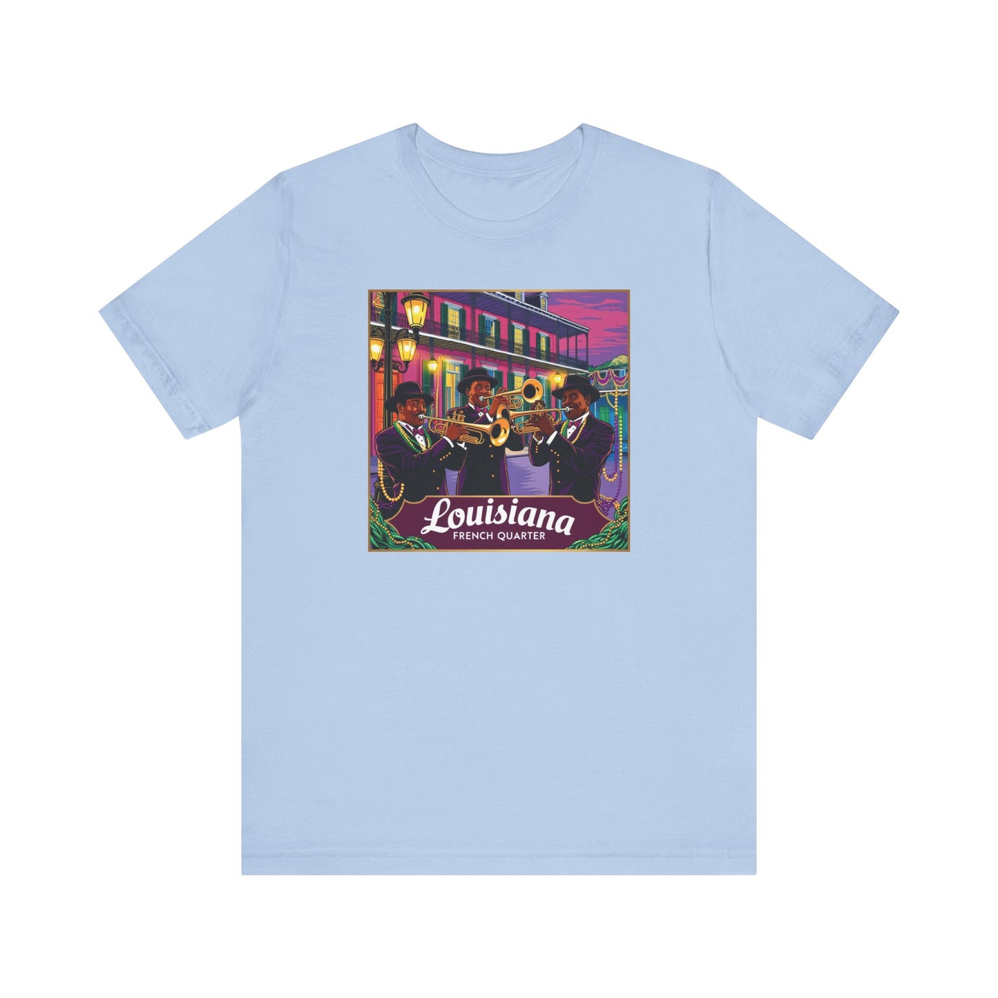 Louisiana French Quarter Graphic Tee for Music Lovers