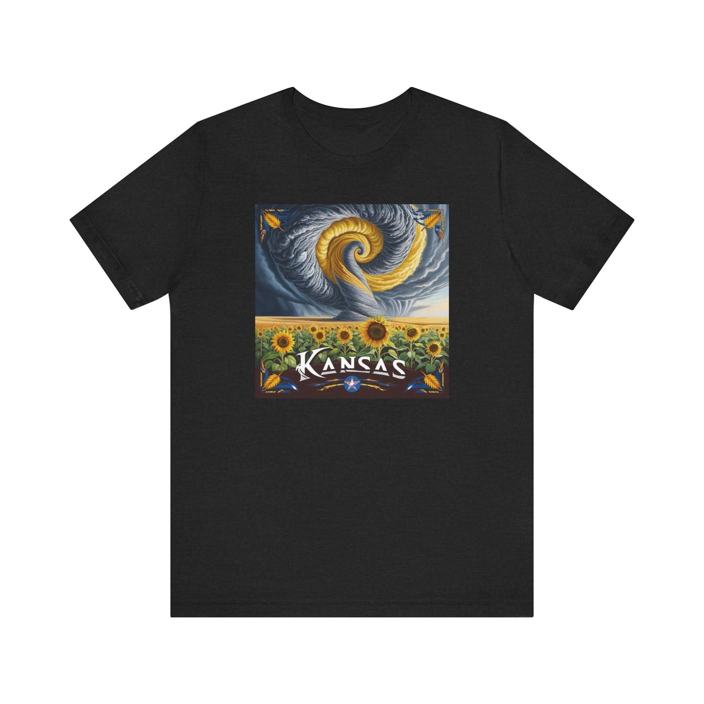 Kansas Sunflower Graphic Unisex Short Sleeve T-Shirt