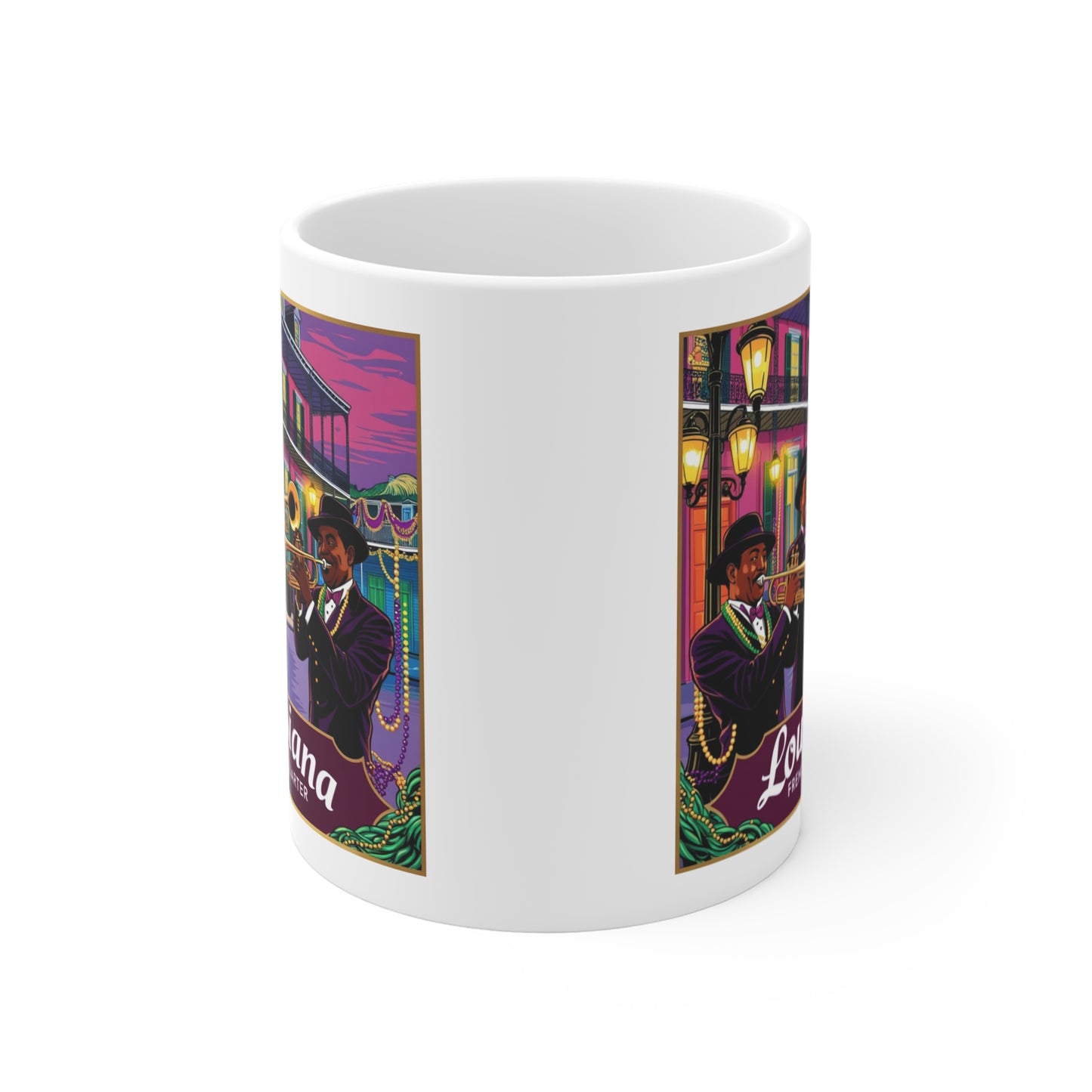 New Orleans Jazz Mug - 11oz French Quarter Design for Music Lovers