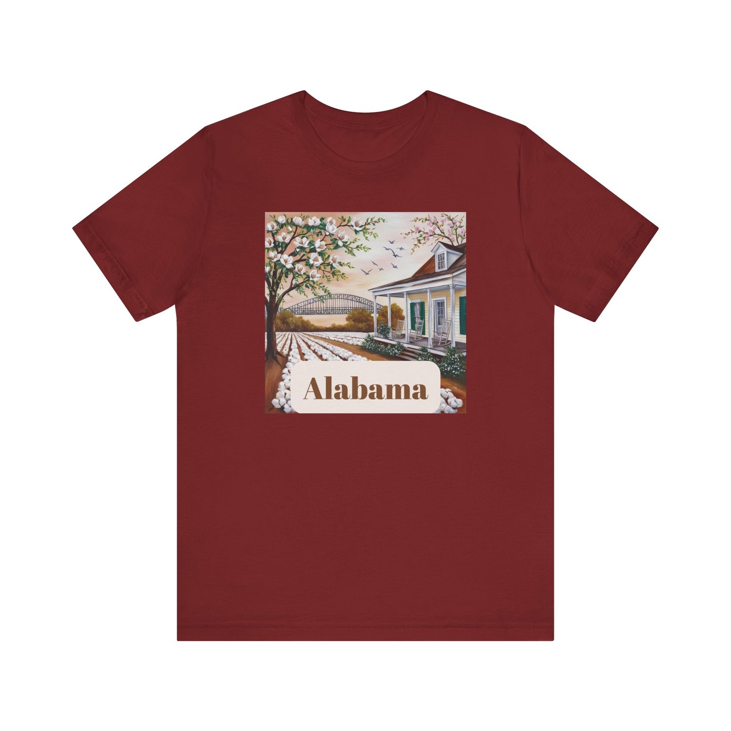 Alabama Floral Graphic Unisex Tee - Perfect for Souvenir Lovers