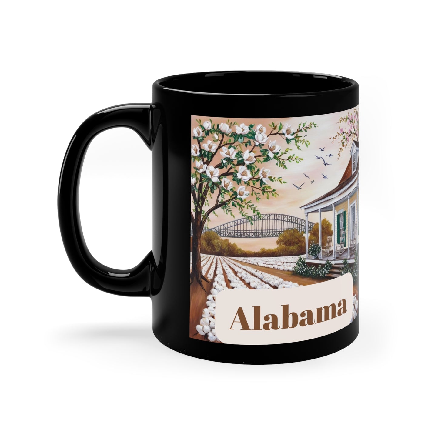 Alabama Heritage Black Coffee Mug - 11oz | Southern Charm Design