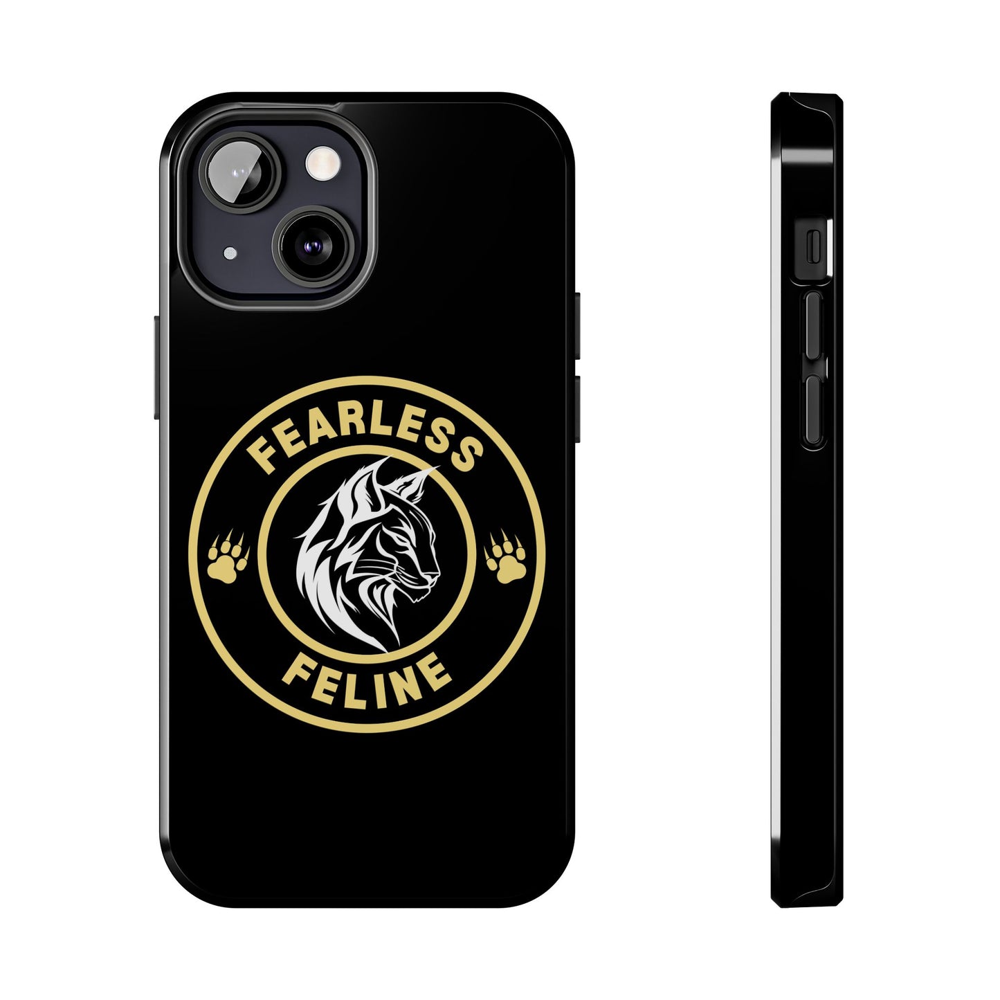 Fearless Feline Tough Phone Case - Stylish and Durable Protection