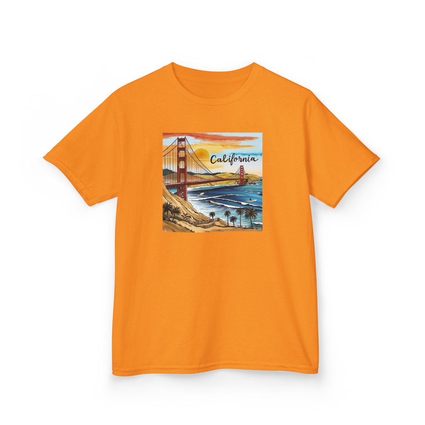 California Sunset Kids Heavy Cotton Tee – Retro Cool Graphic T-Shirt