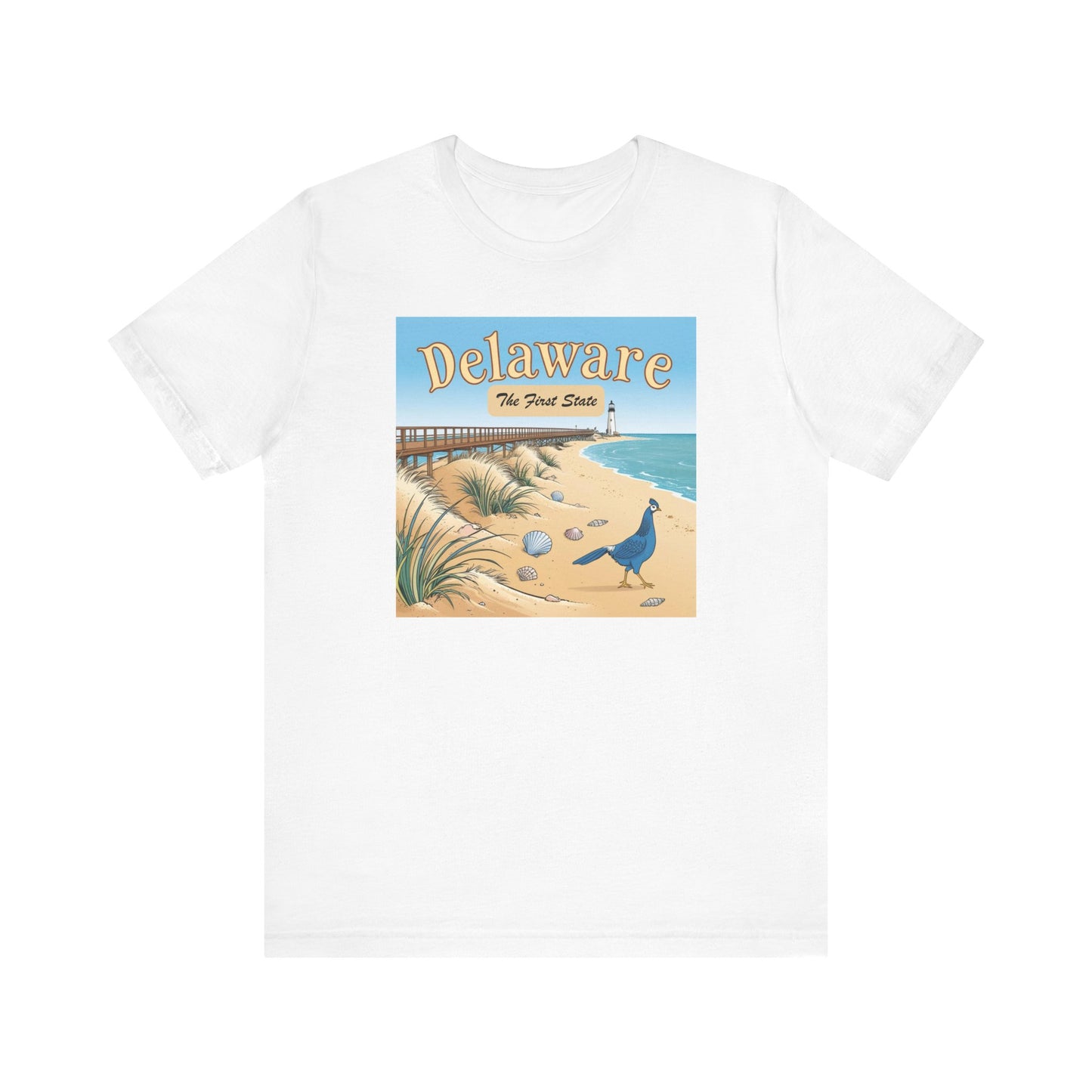 Delaware Pride Unisex Jersey Short Sleeve Tee - Beach Vibe Graphic