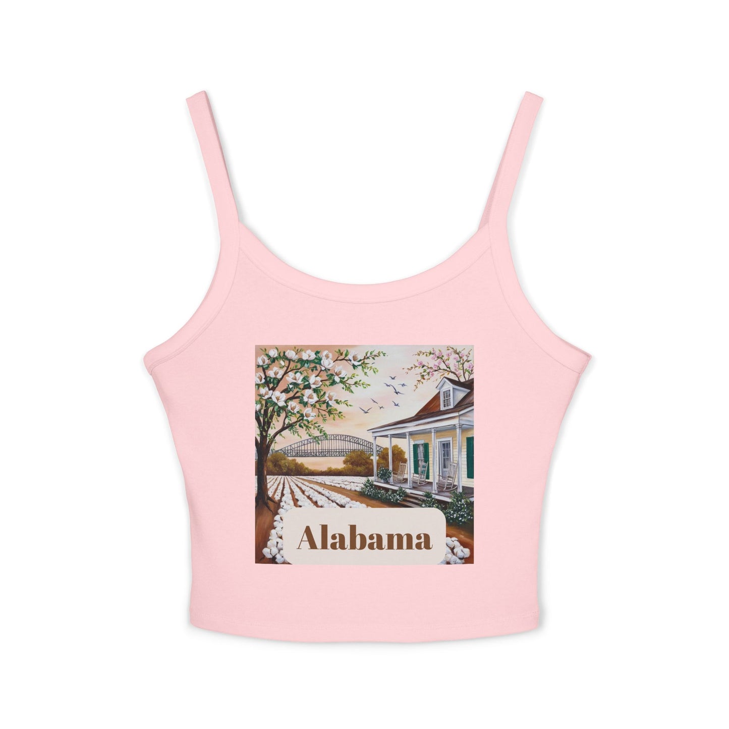 Alabama Vintage Spaghetti Strap Tank Top - Summer Casual Wear