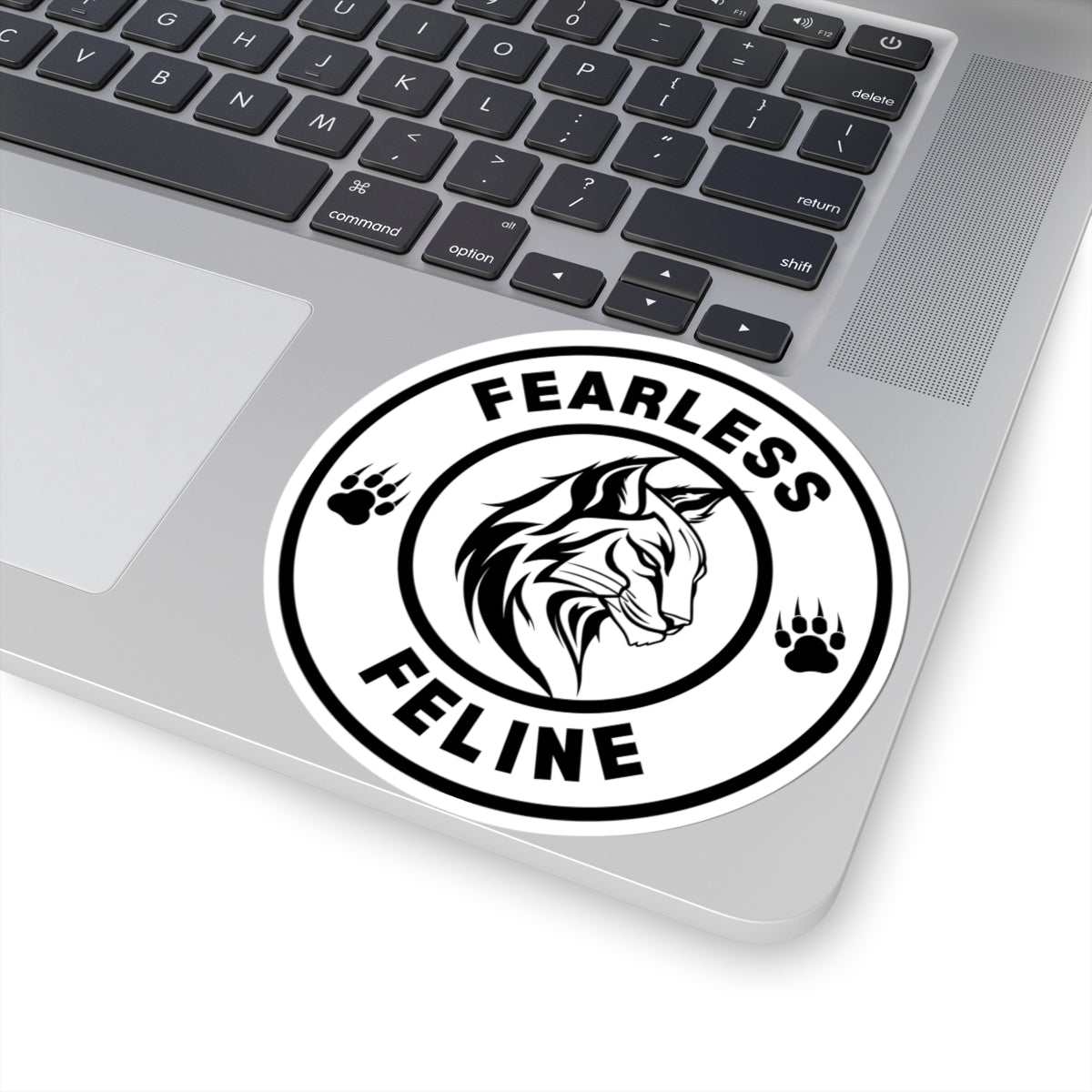 Fearless Feline Kiss-Cut Stickers - Bold Cat Lover Decals for Laptops, Journals & More