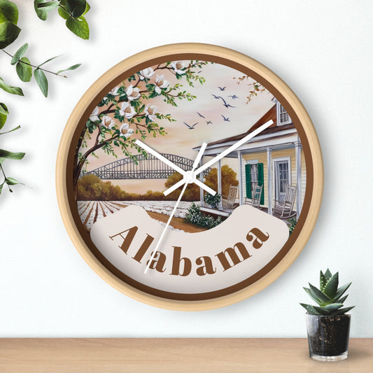 Vintage Alabama Wall Clock - Southern Charm Decor for Home