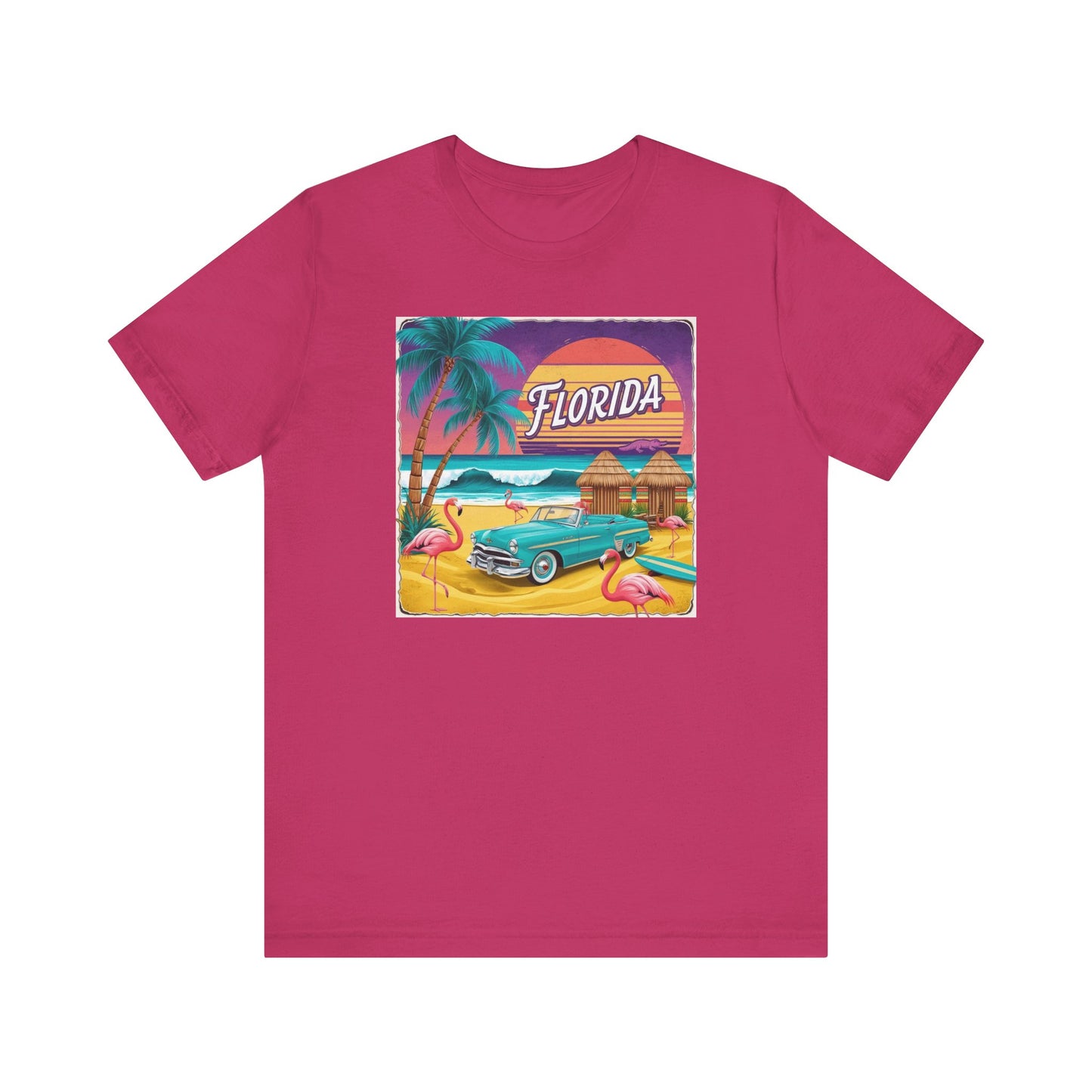 Florida Vintage Tee with Flamingos