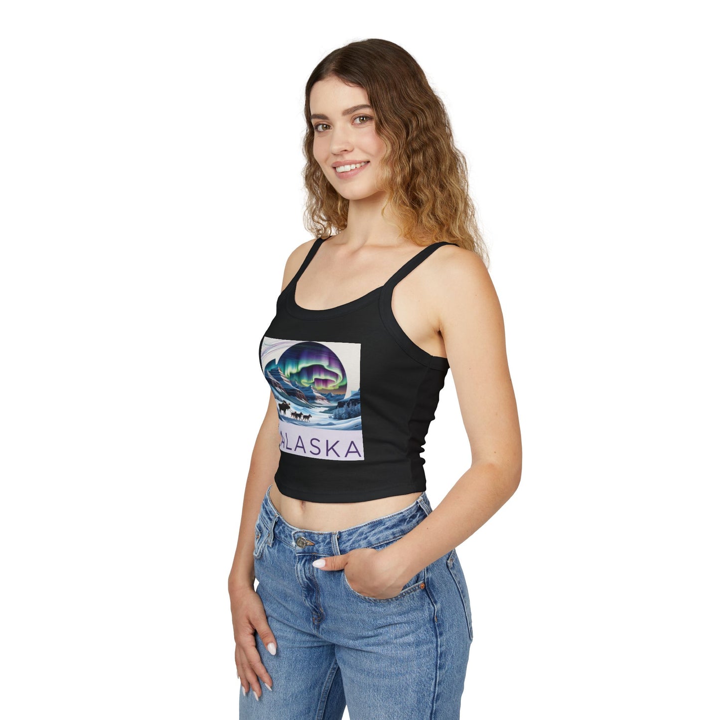 Alaska Aurora Women's Spaghetti Strap Tank Top