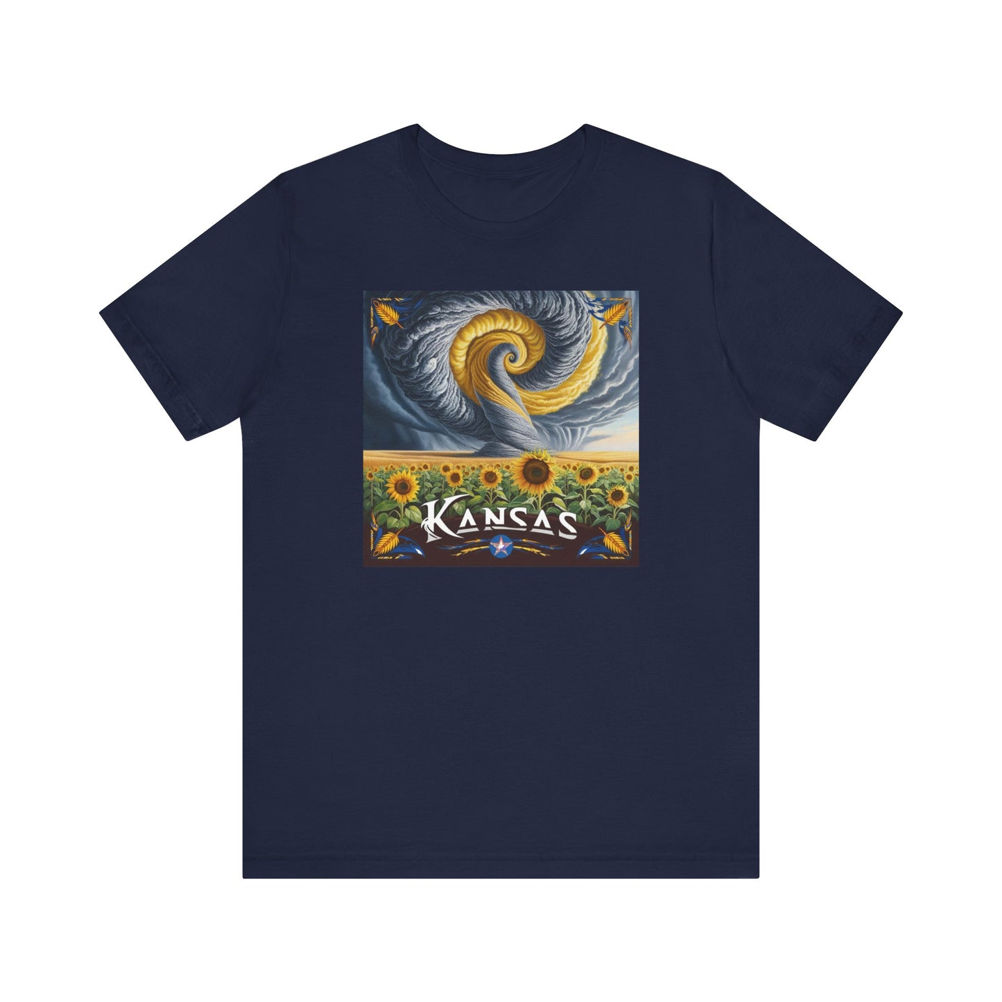 Kansas Sunflower Graphic Unisex Short Sleeve T-Shirt