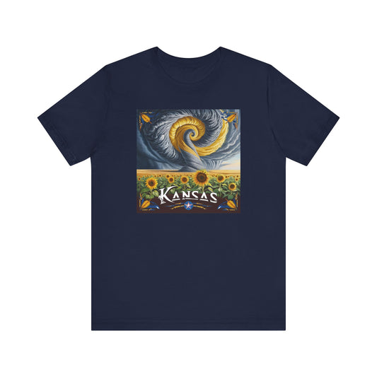 Kansas Sunflower Graphic Unisex Short Sleeve T-Shirt