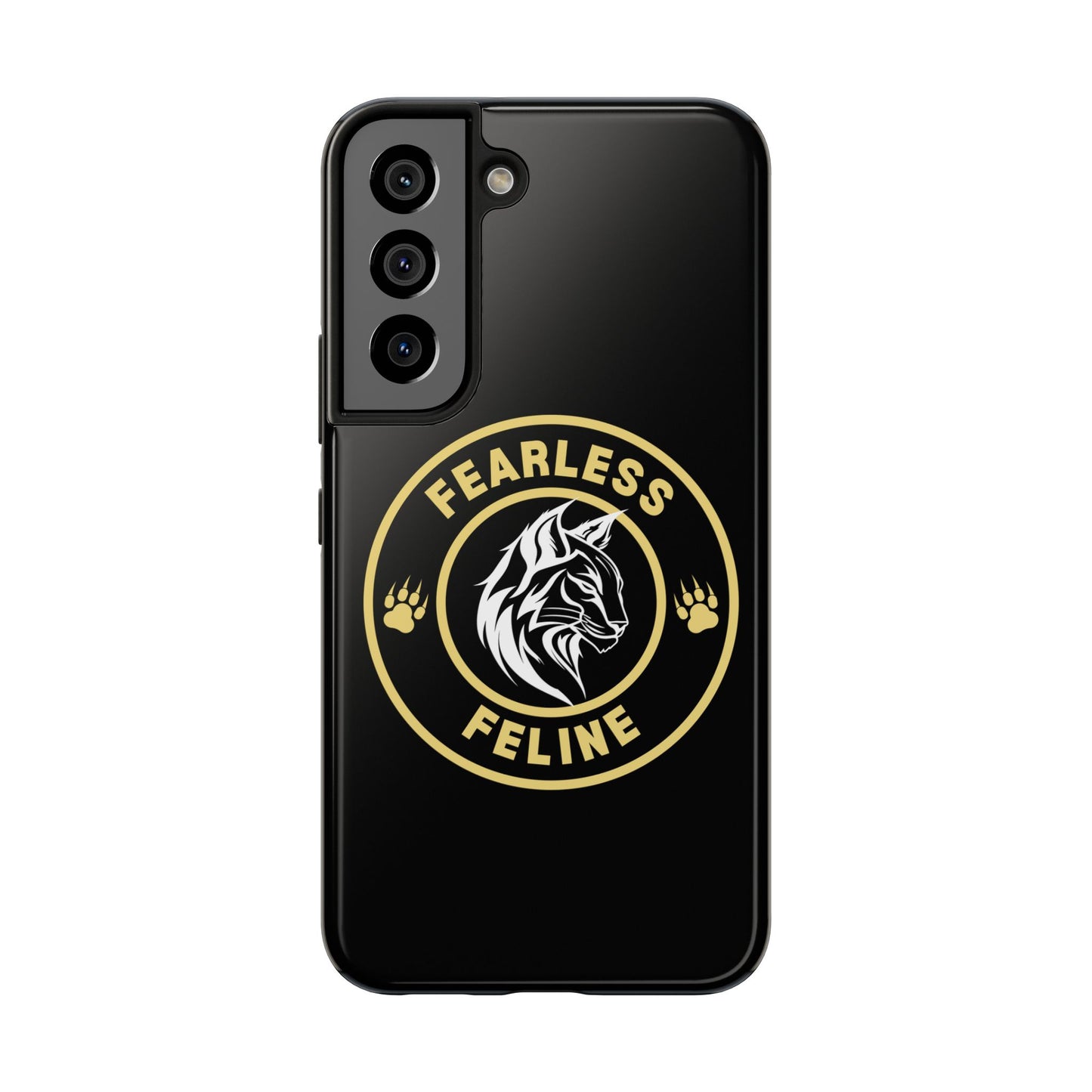 Fearless Feline Tough Phone Case - Stylish and Durable Protection
