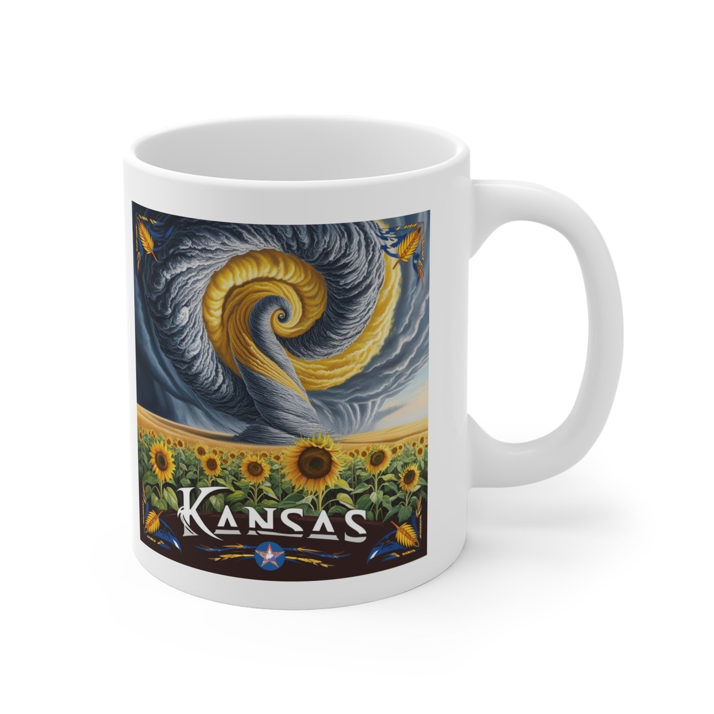 Kansas Sunflower 11oz Mug - Nature-Inspired Design for Coffee Lovers