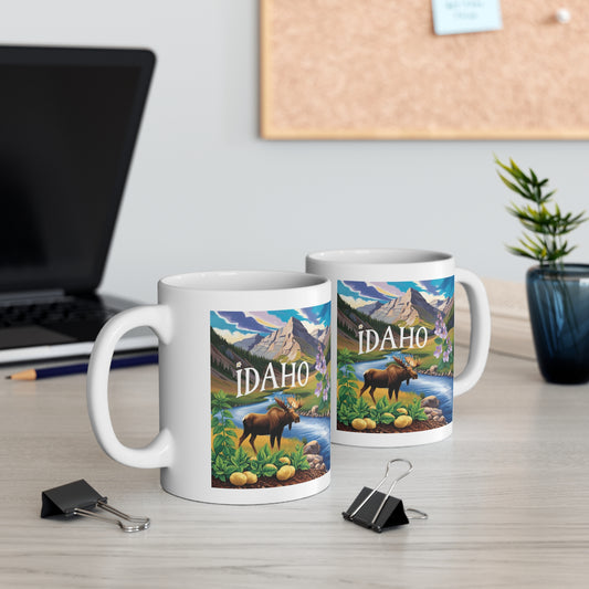 Idaho Nature Mug - 11oz Scenic Moose Design
