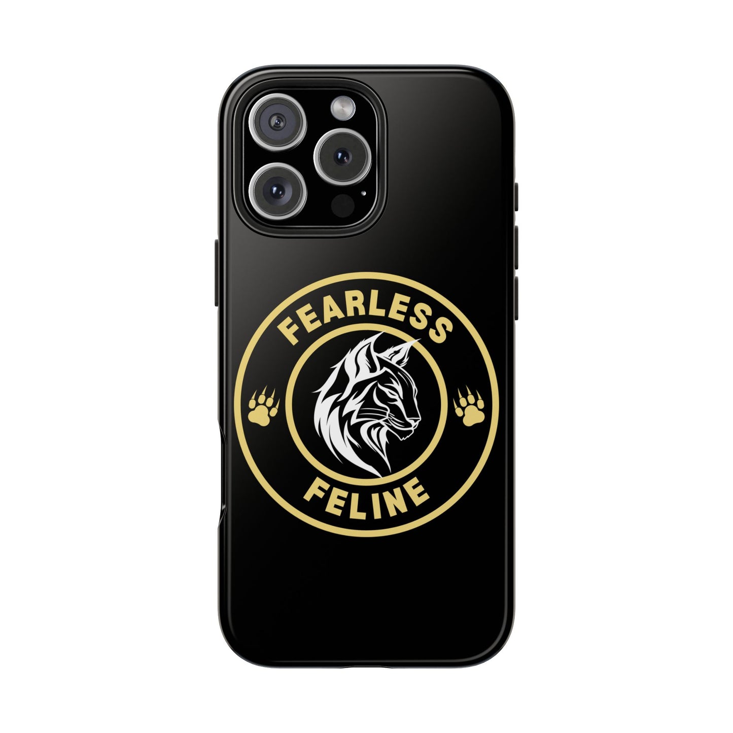 Fearless Feline Tough Phone Case - Stylish and Durable Protection
