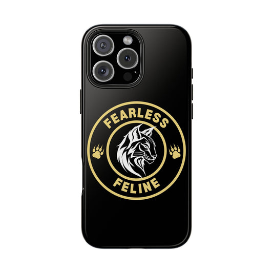 Fearless Feline Tough Phone Case - Stylish and Durable Protection