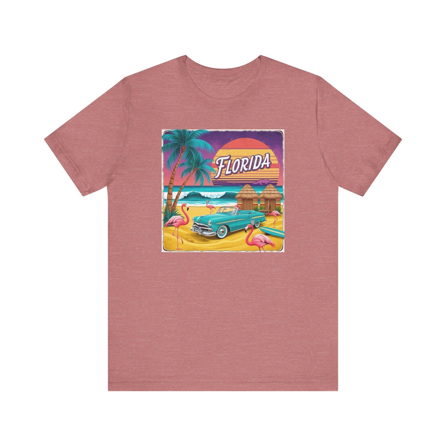 Florida Vintage Tee with Flamingos