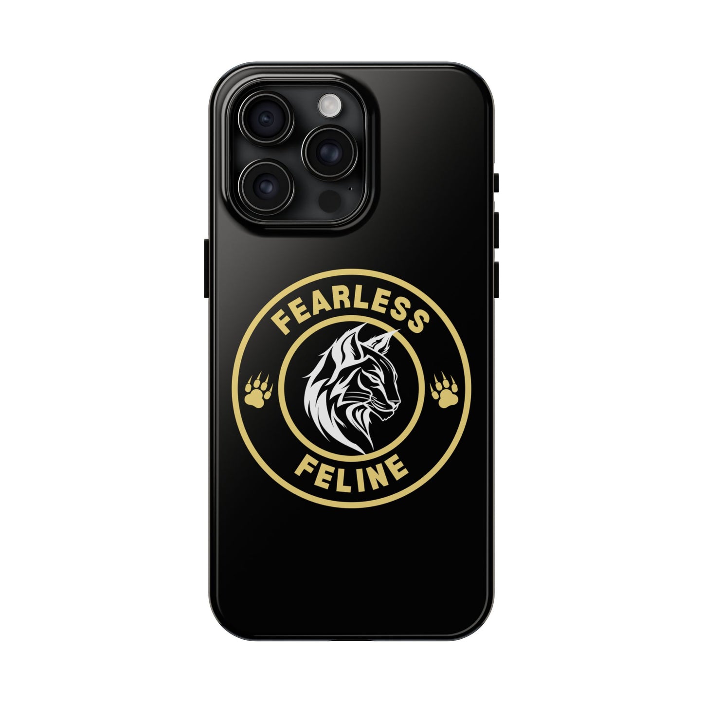 Fearless Feline Tough Phone Case - Stylish and Durable Protection