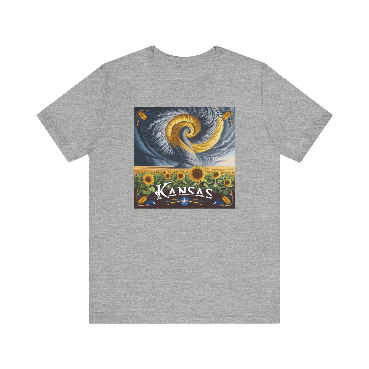 Kansas Sunflower Graphic Unisex Short Sleeve T-Shirt