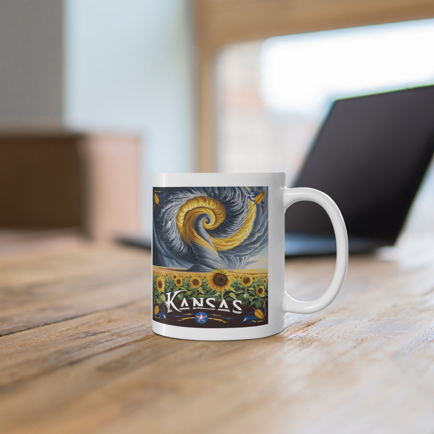 Kansas Sunflower 11oz Mug - Nature-Inspired Design for Coffee Lovers