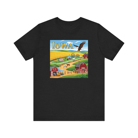 Iowa Farm Scene Unisex Jersey Tee - Nature Vibe T-Shirt
