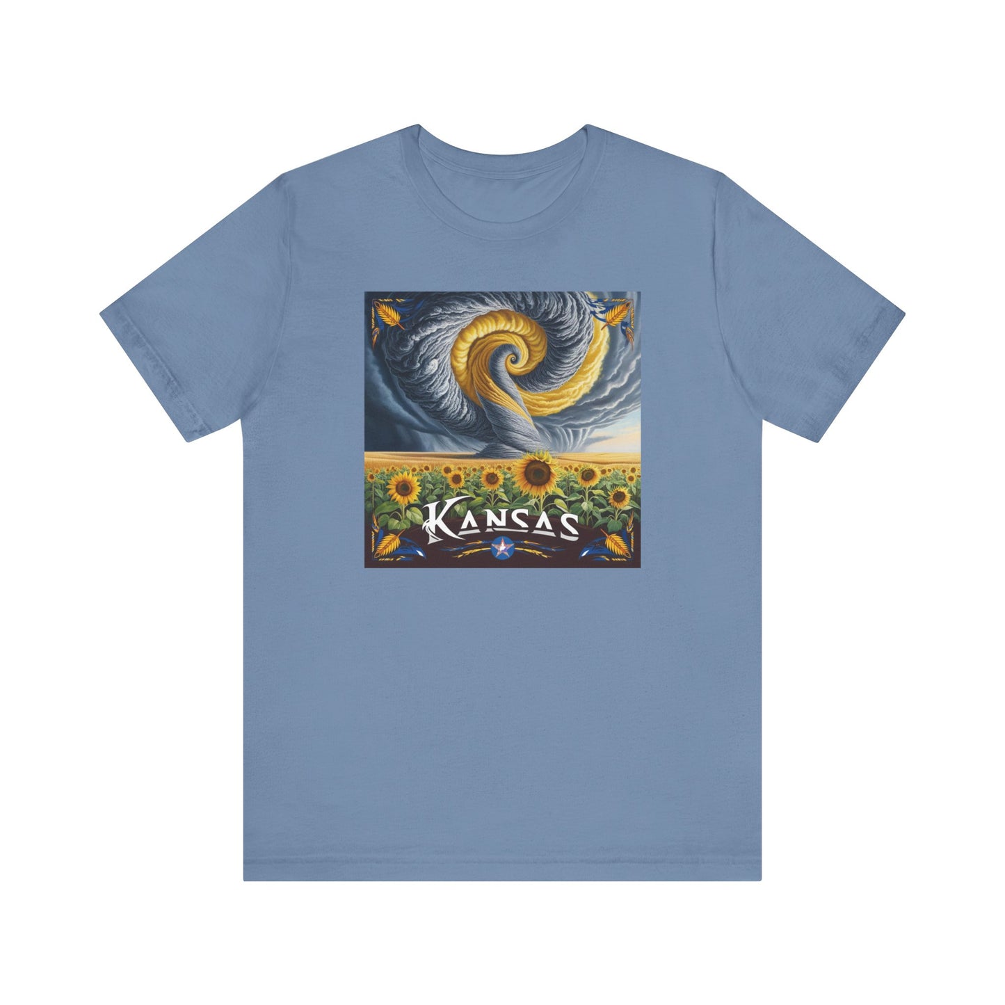 Kansas Sunflower Graphic Unisex Short Sleeve T-Shirt