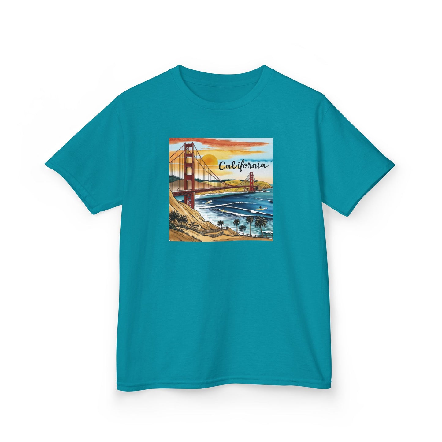 California Sunset Kids Heavy Cotton Tee – Retro Cool Graphic T-Shirt