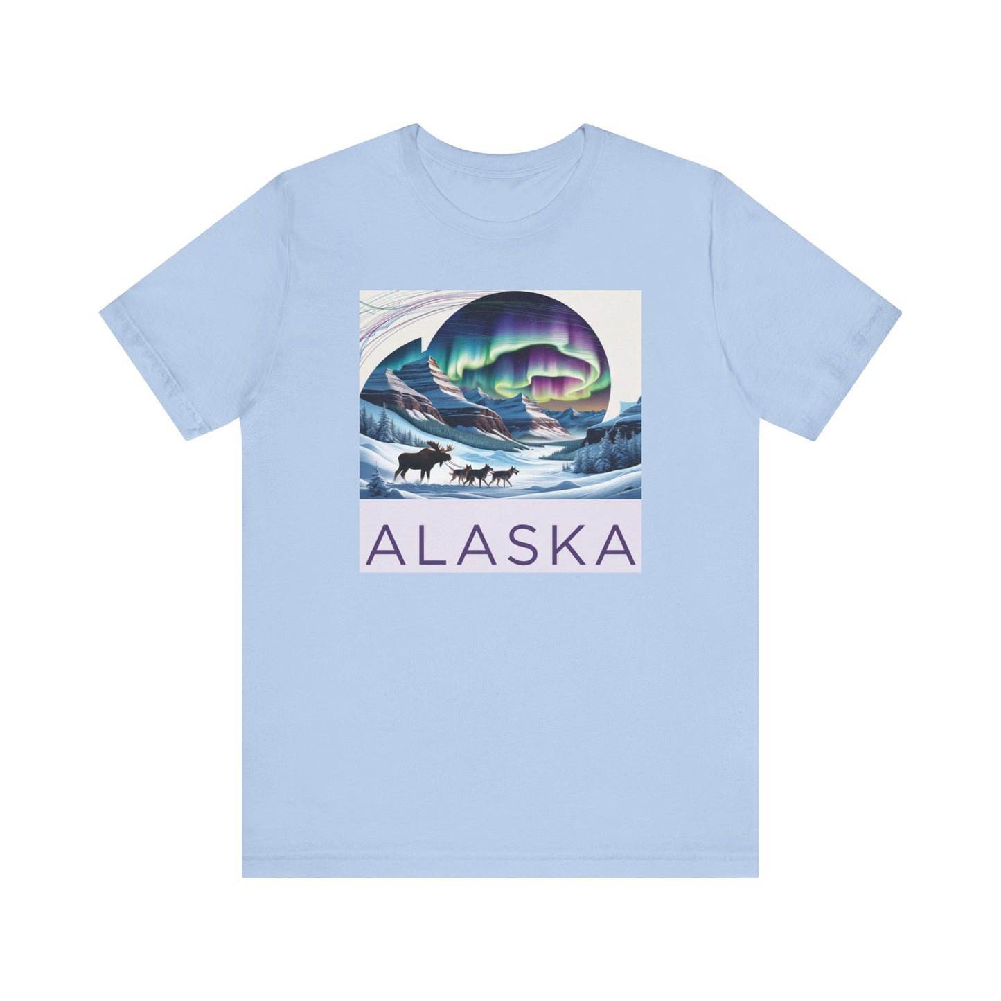 Alaska Aurora Unisex Jersey Tee - Nature Inspired Graphic Shirt