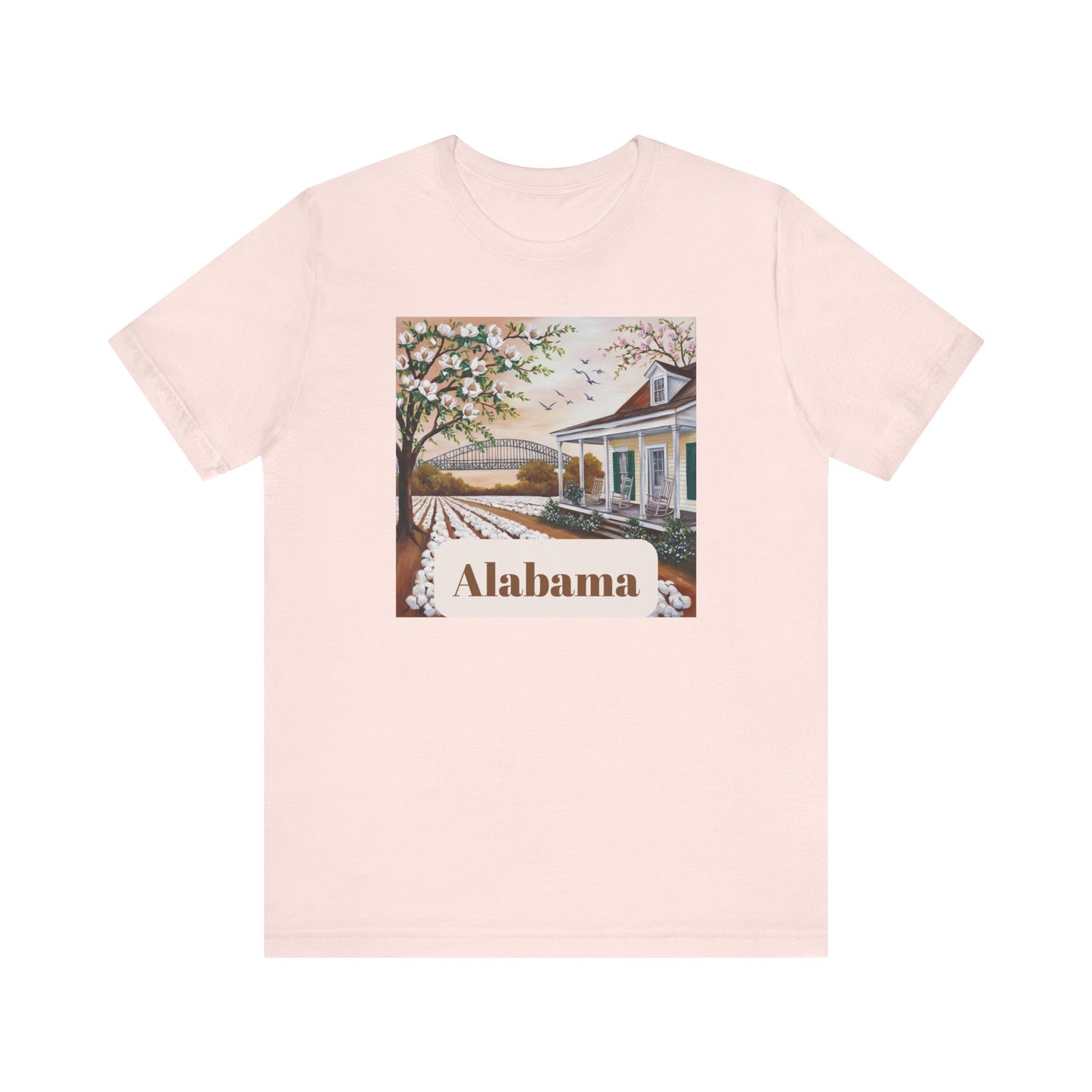 Alabama Floral Graphic Unisex Tee - Perfect for Souvenir Lovers