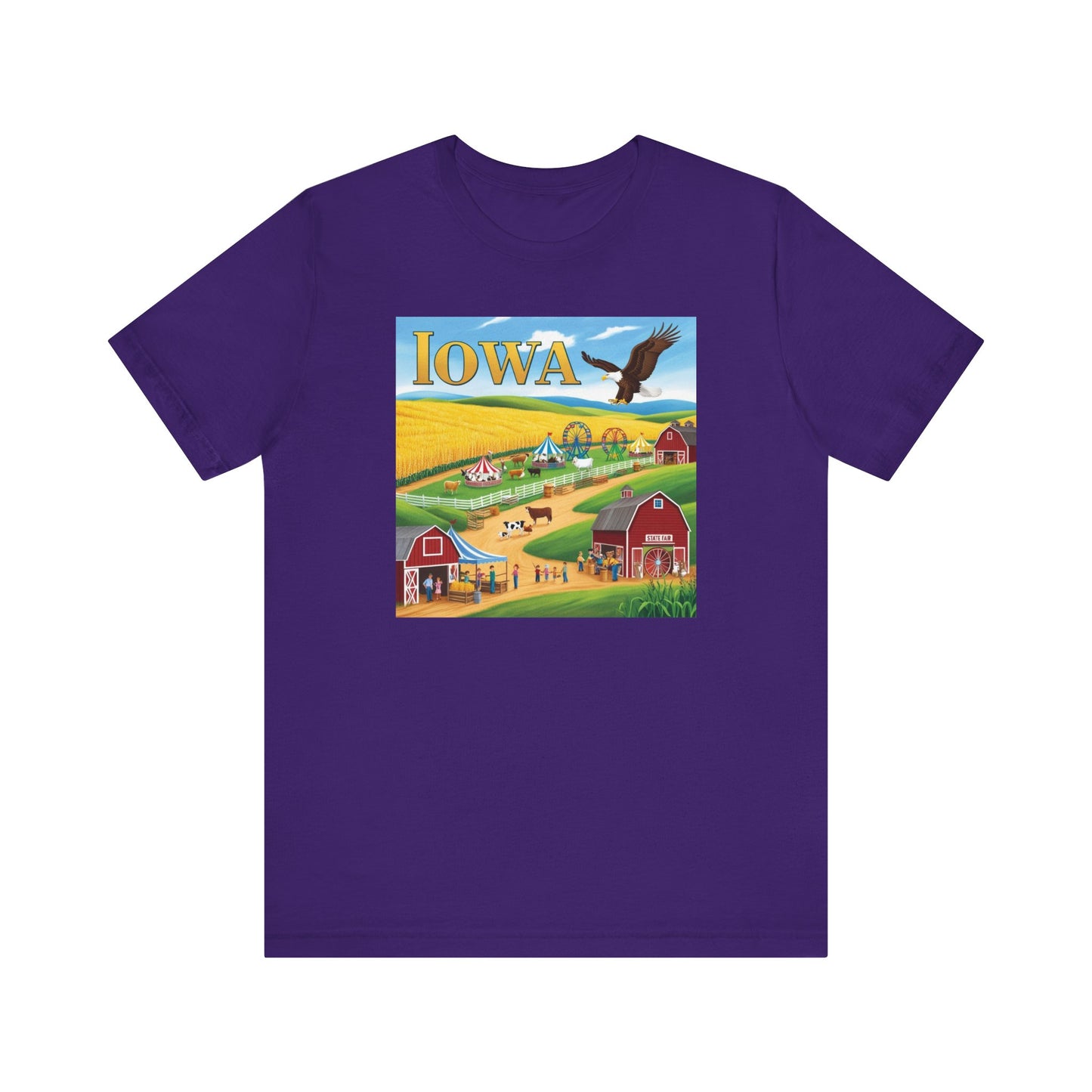 Iowa Farm Scene Unisex Jersey Tee - Nature Vibe T-Shirt