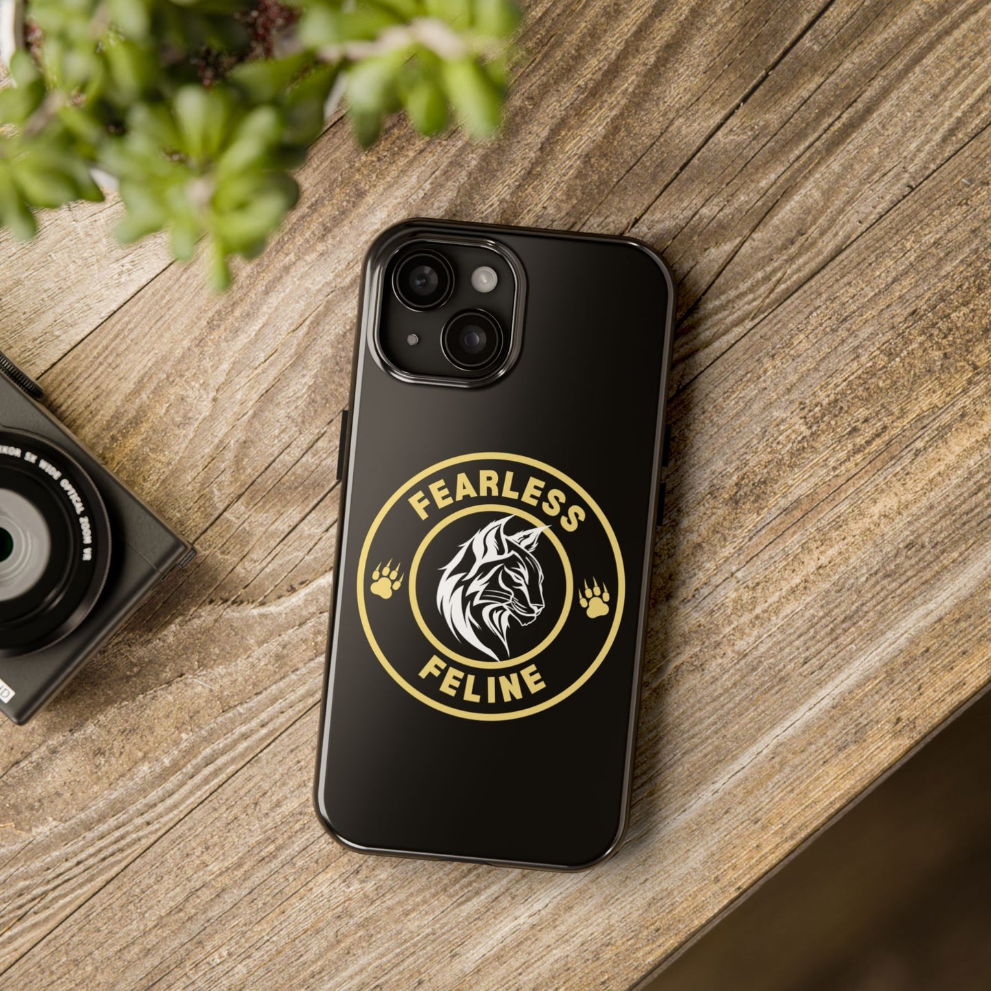 Fearless Feline Tough Phone Case - Stylish and Durable Protection