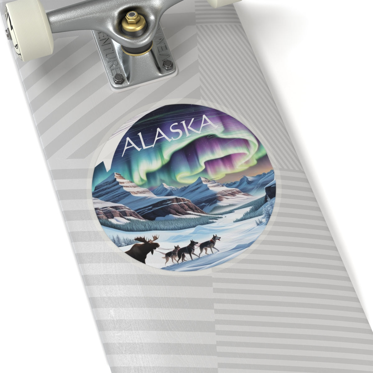 Alaska Aurora Kiss-Cut Stickers - Scenic Wildlife Design for Nature Enthusiasts