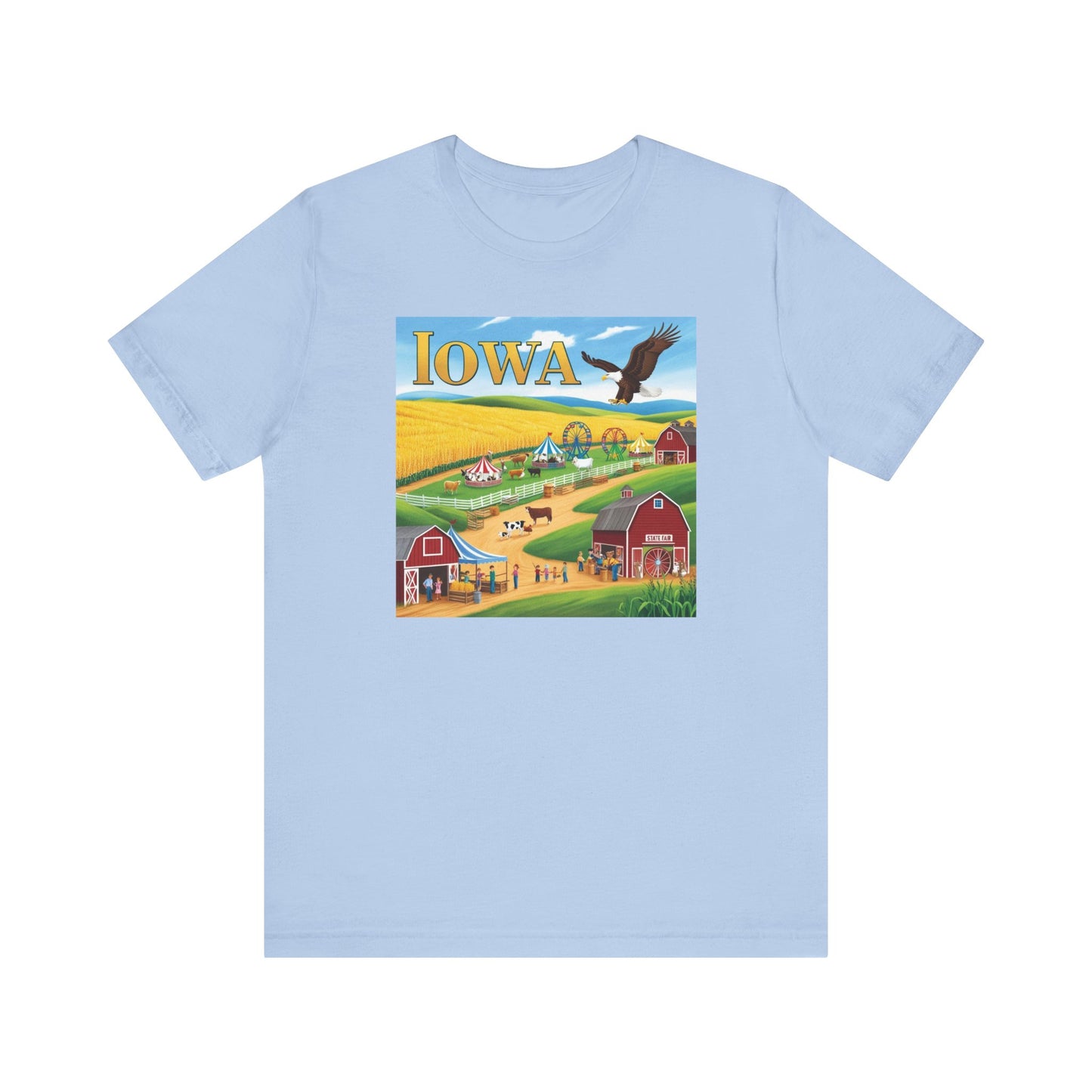 Iowa Farm Scene Unisex Jersey Tee - Nature Vibe T-Shirt