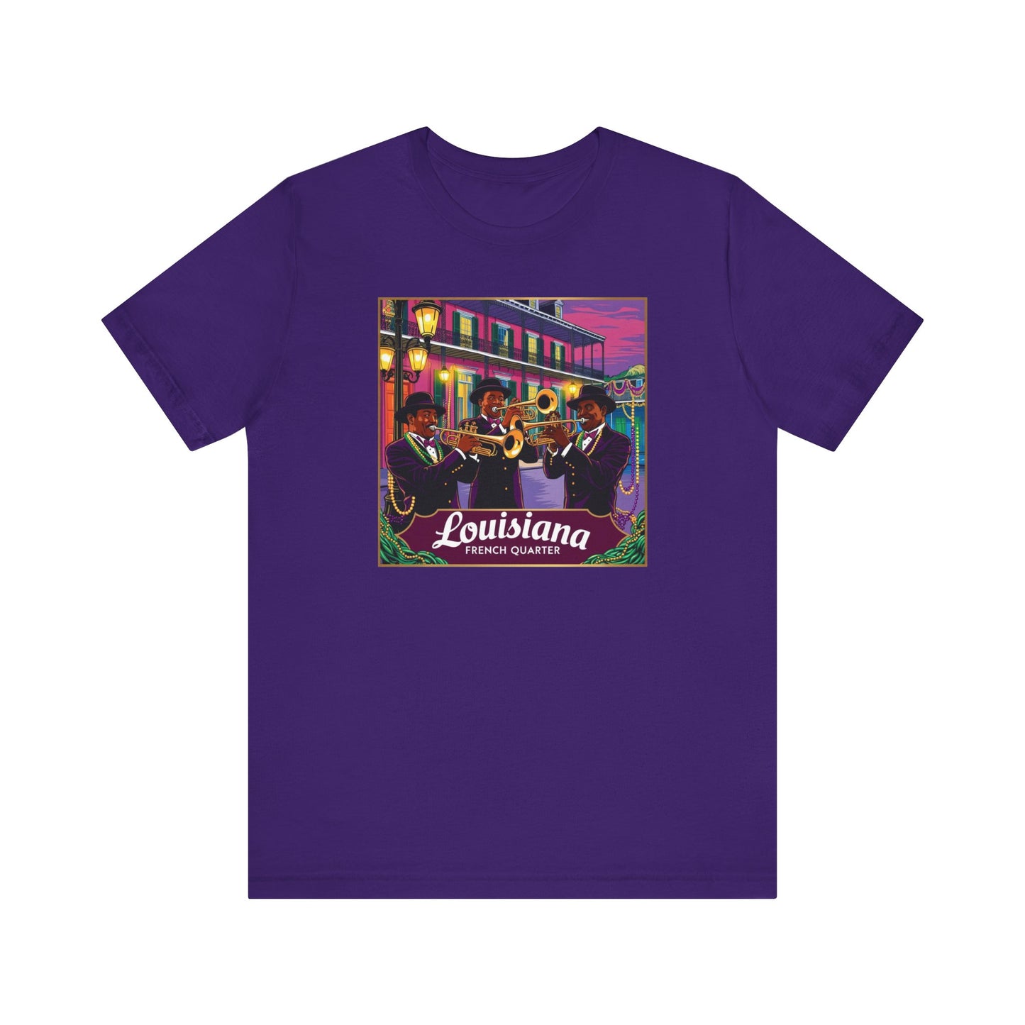 Louisiana French Quarter Graphic Tee for Music Lovers