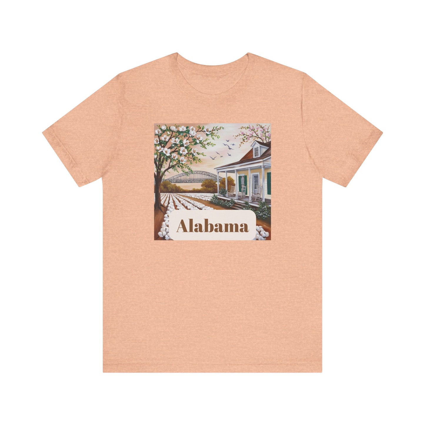 Alabama Floral Graphic Unisex Tee - Perfect for Souvenir Lovers