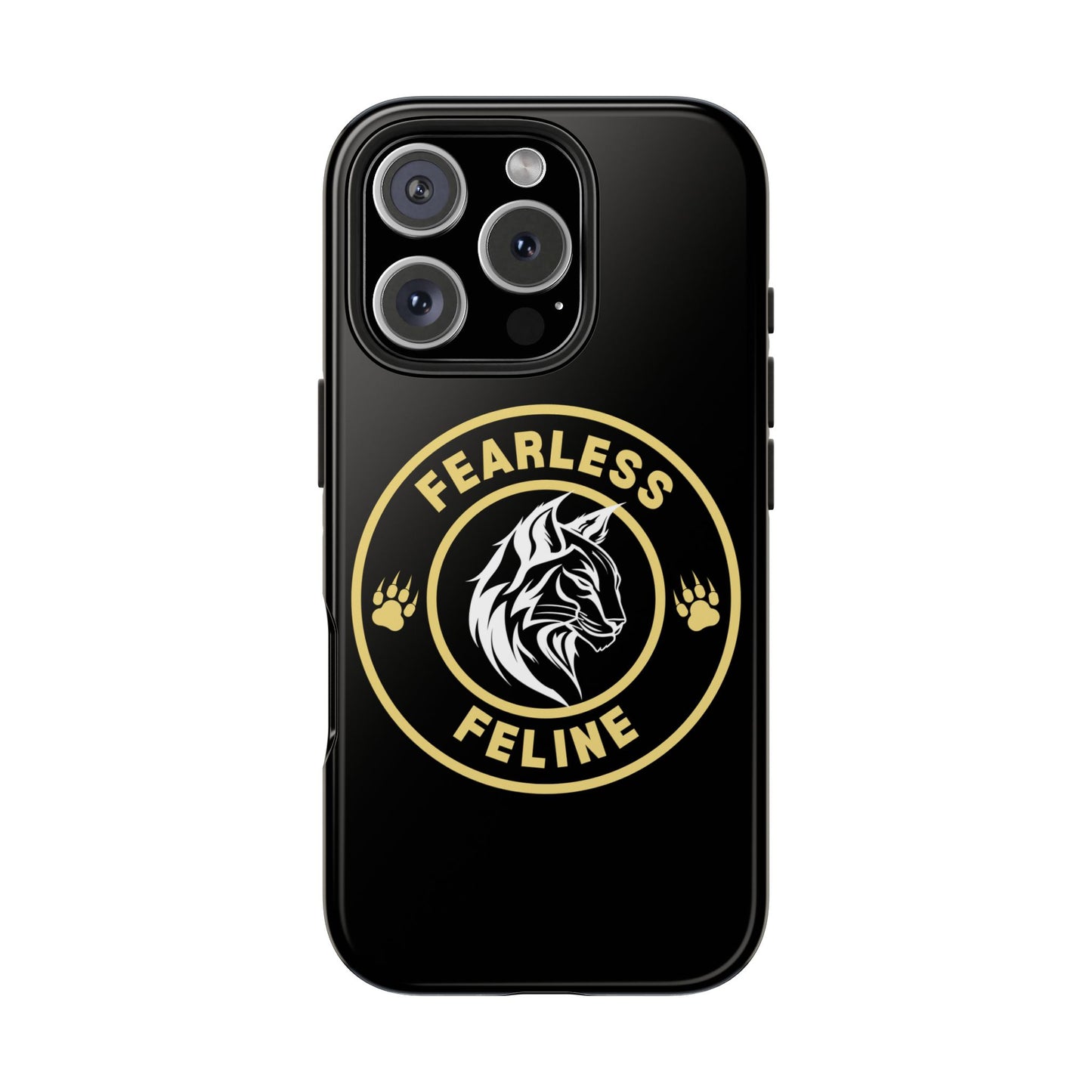 Fearless Feline Tough Phone Case - Stylish and Durable Protection