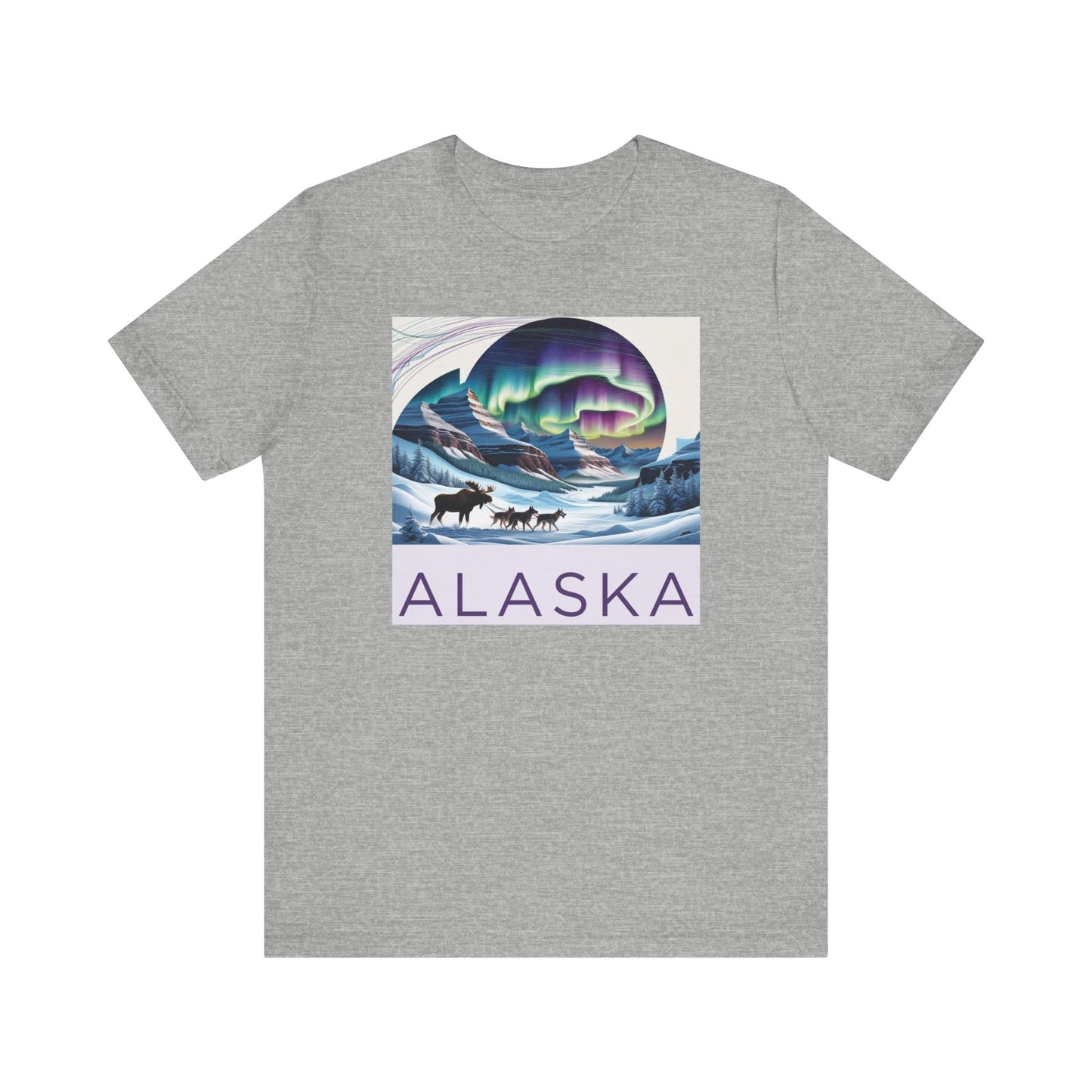 Alaska Aurora Unisex Jersey Tee - Nature Inspired Graphic Shirt