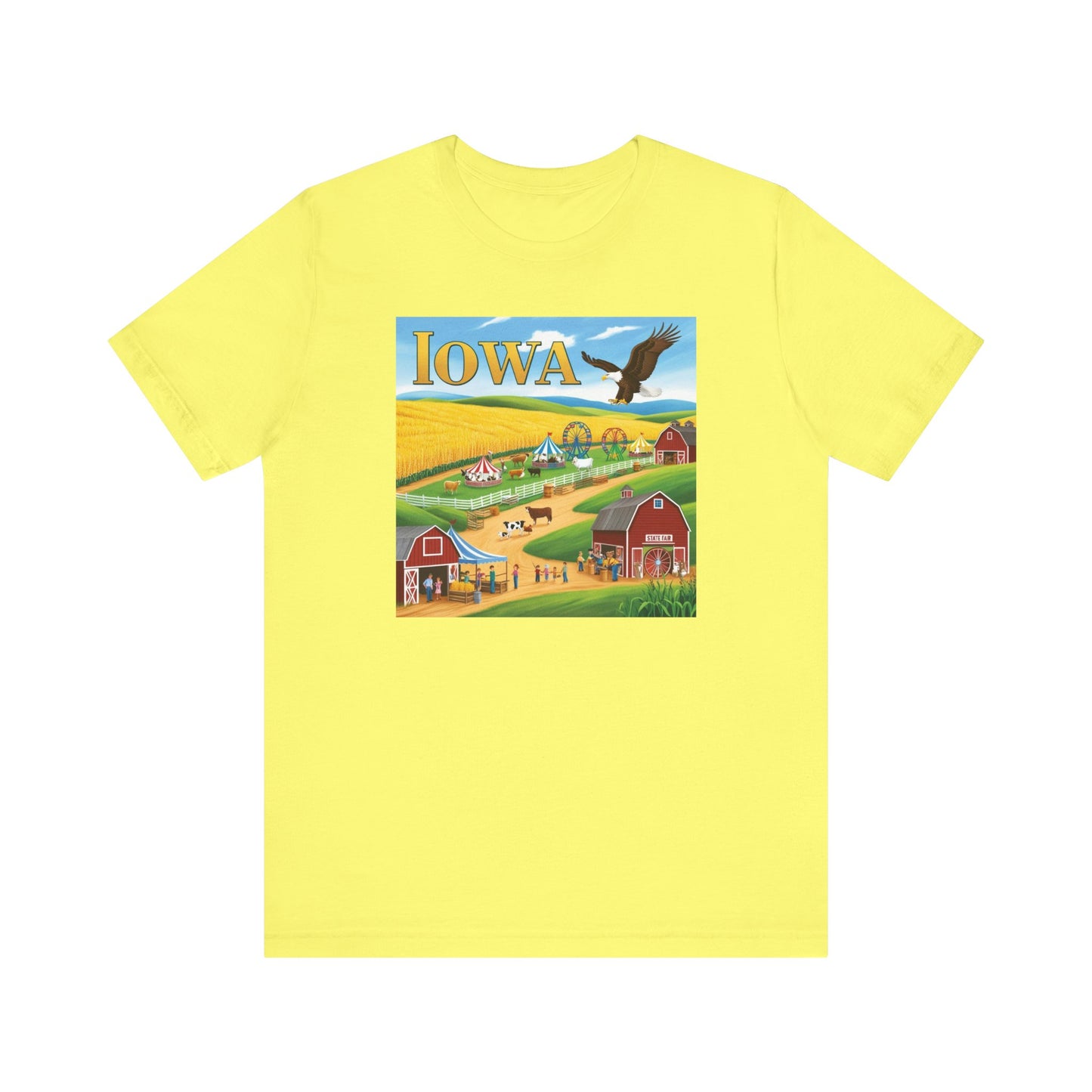 Iowa Farm Scene Unisex Jersey Tee - Nature Vibe T-Shirt