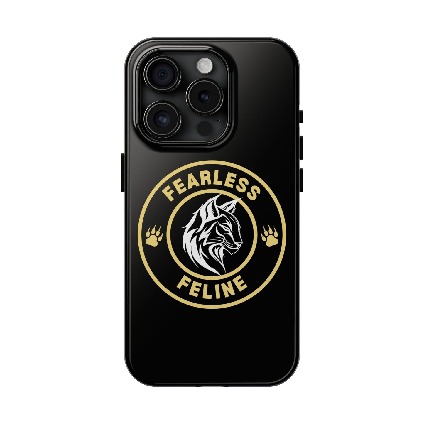 Fearless Feline Tough Phone Case - Stylish and Durable Protection