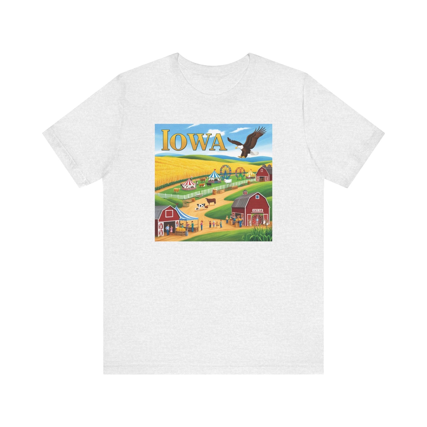 Iowa Farm Scene Unisex Jersey Tee - Nature Vibe T-Shirt