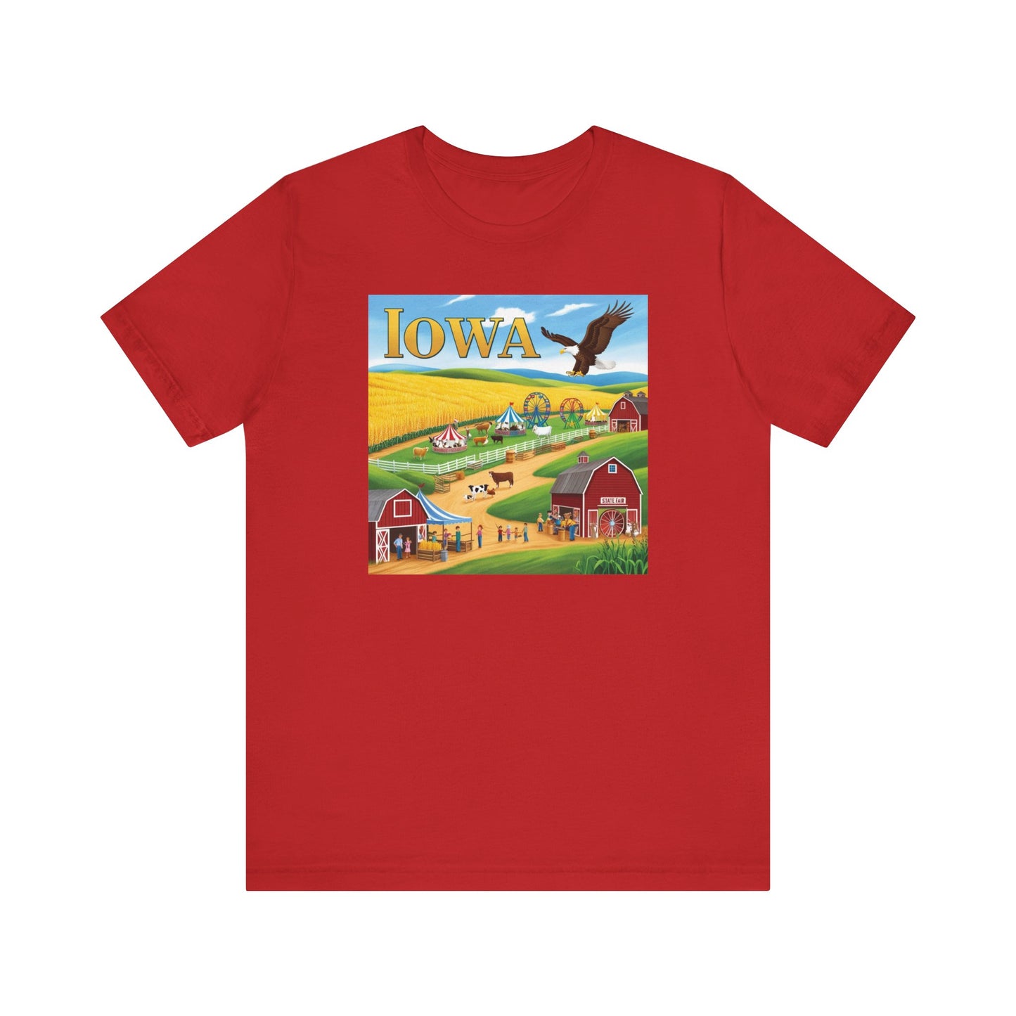 Iowa Farm Scene Unisex Jersey Tee - Nature Vibe T-Shirt