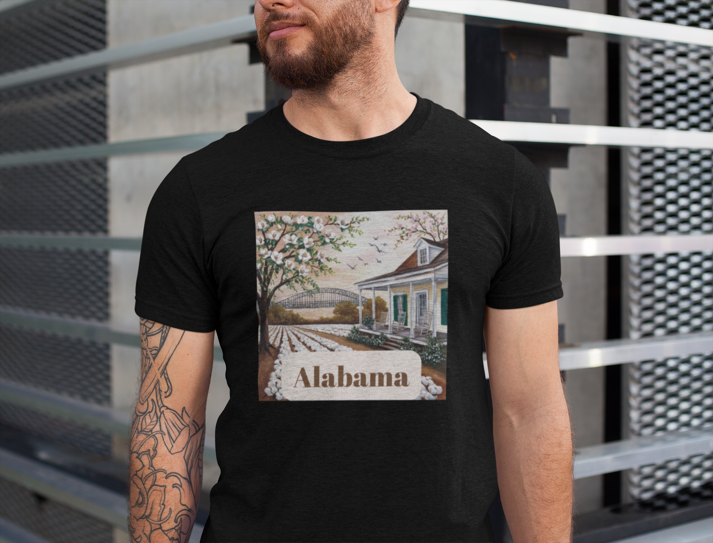 Alabama Floral Graphic Unisex Tee - Perfect for Souvenir Lovers