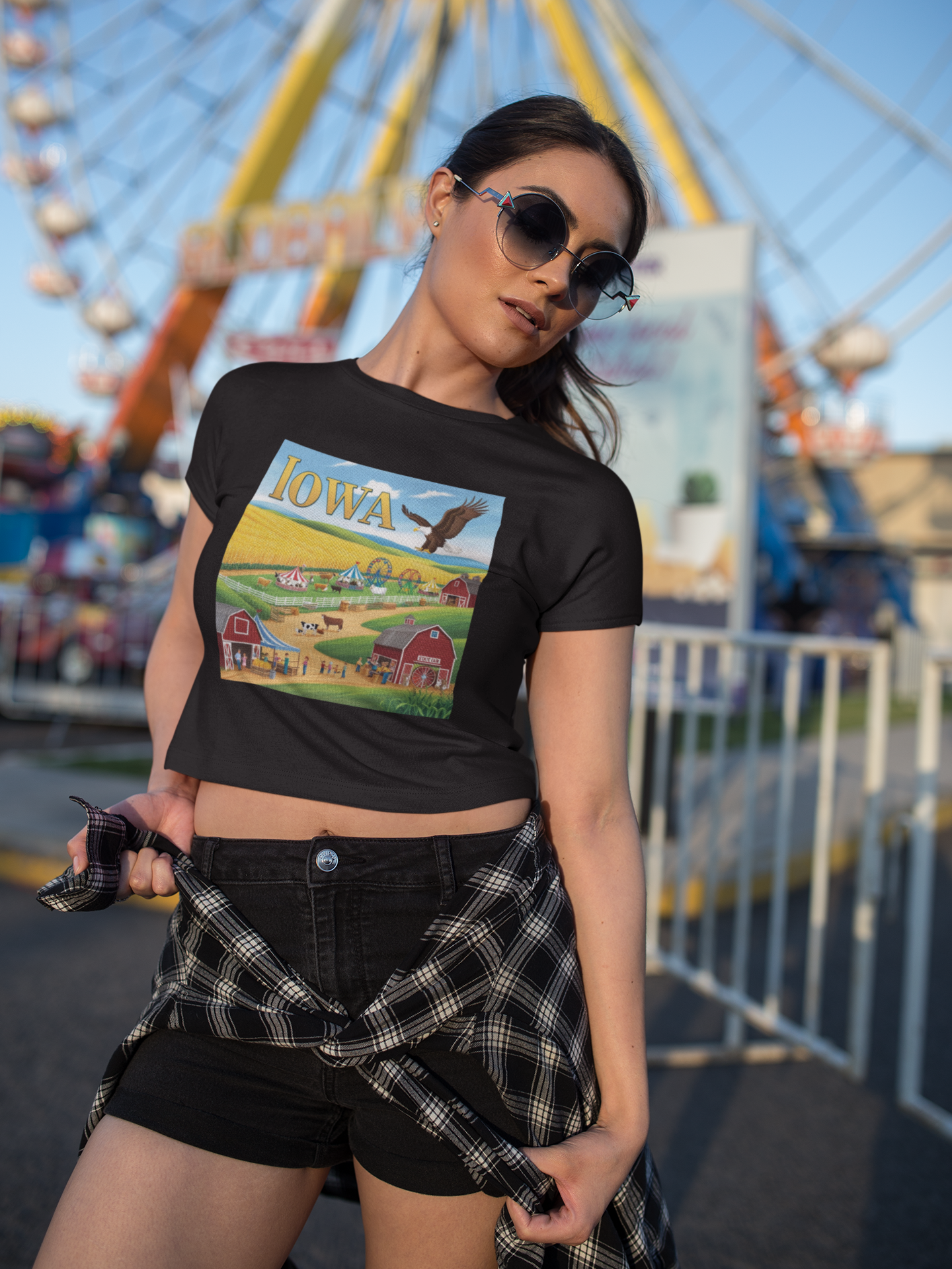 Iowa Farm Scene Unisex Jersey Tee - Nature Vibe T-Shirt