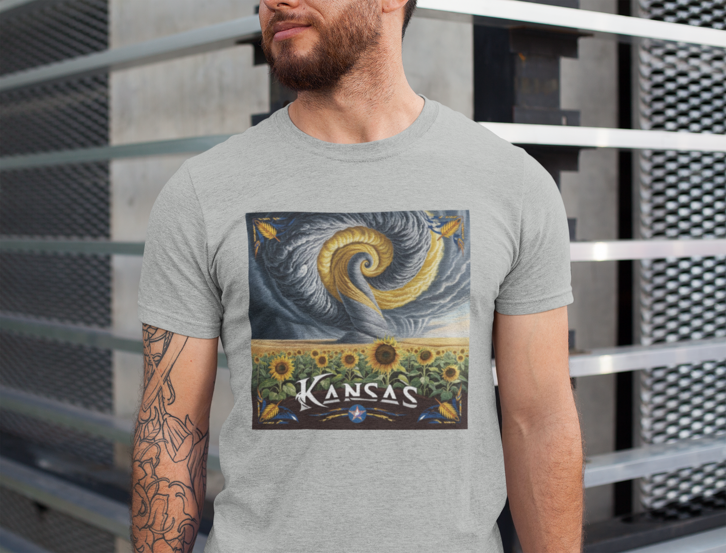 Kansas Sunflower Graphic Unisex Short Sleeve T-Shirt