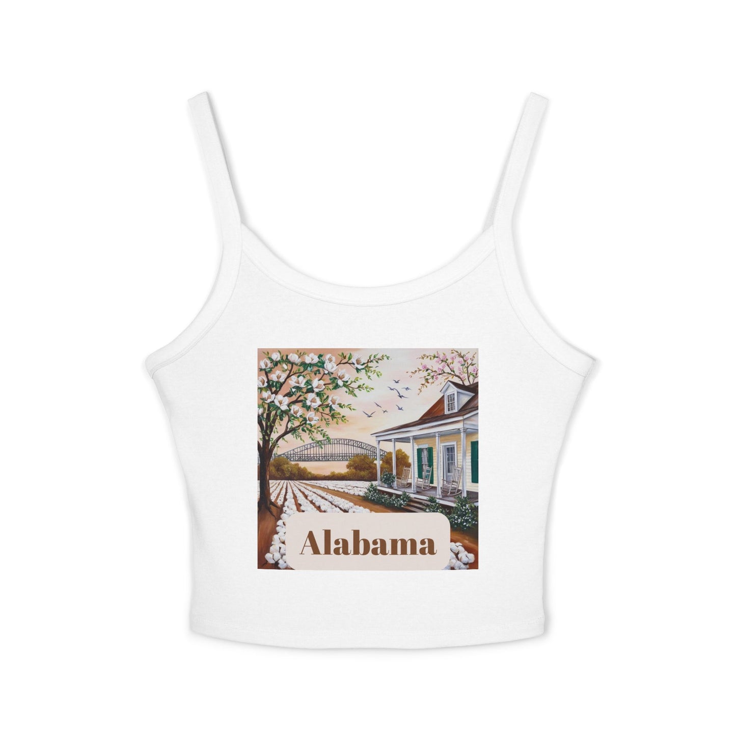 Alabama Vintage Spaghetti Strap Tank Top - Summer Casual Wear