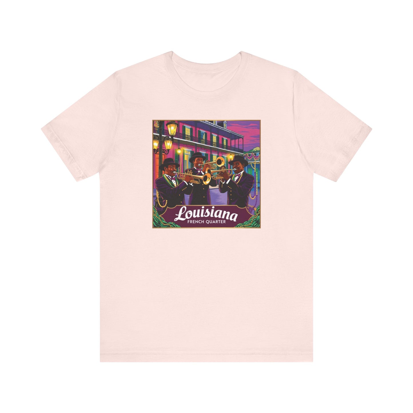 Louisiana French Quarter Graphic Tee for Music Lovers