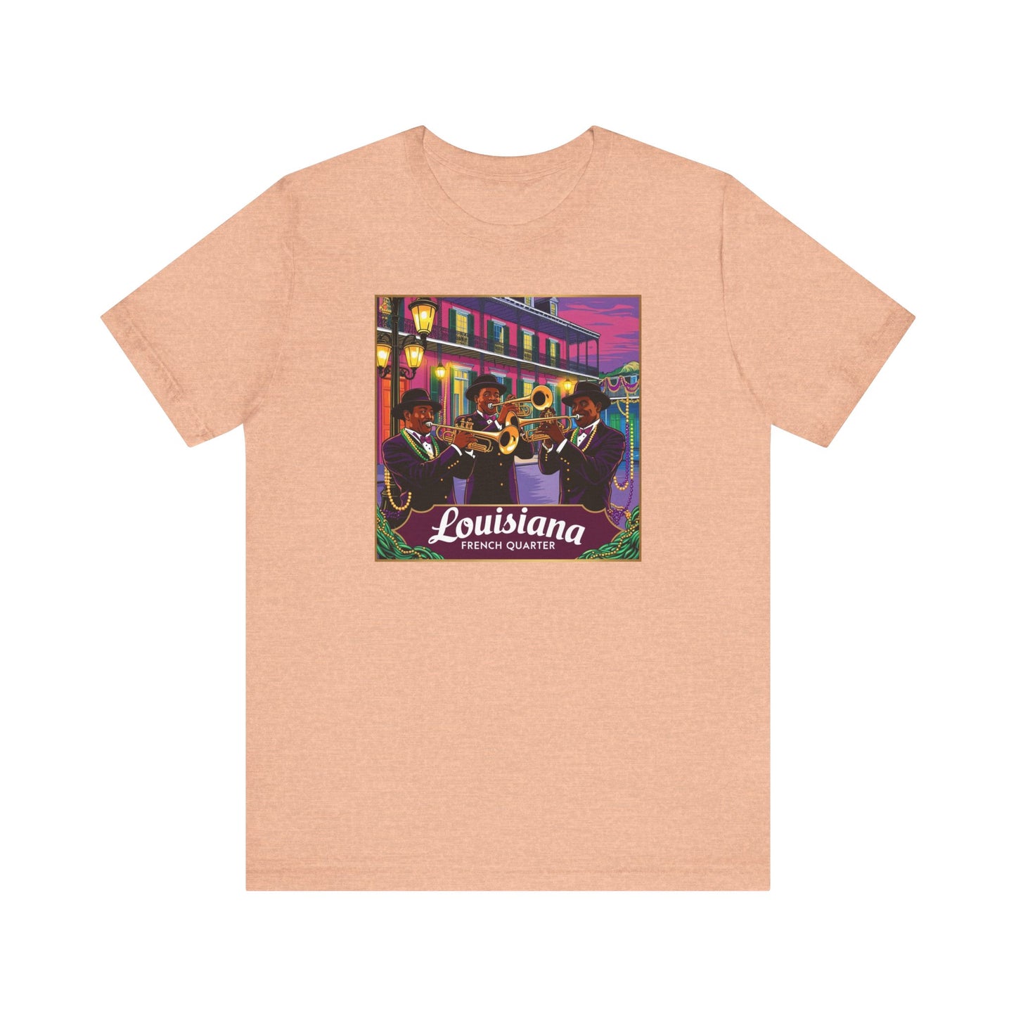 Louisiana French Quarter Graphic Tee for Music Lovers