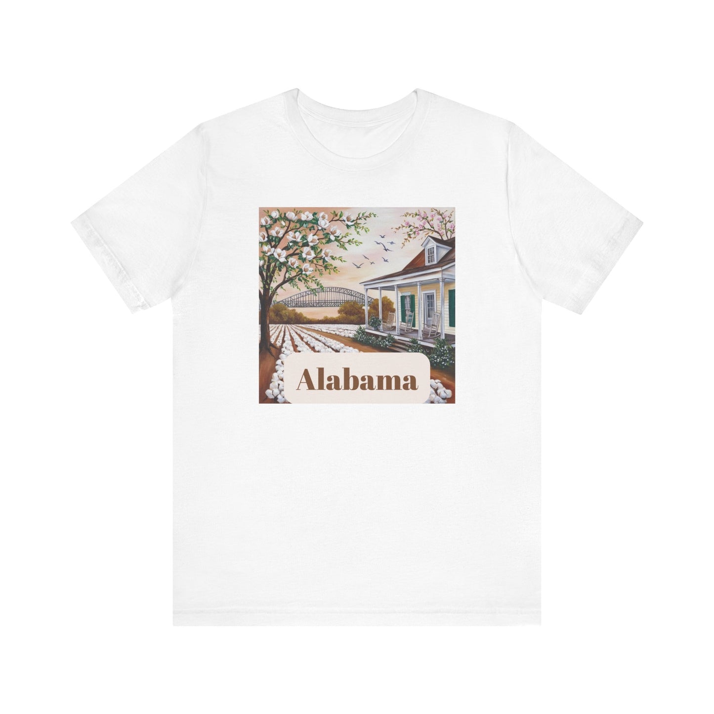 Alabama Floral Graphic Unisex Tee - Perfect for Souvenir Lovers